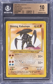 2002 Pokemon TCG Neo Destiny Unlimited Holographic #108 Shining Kabutops - BGS PRISTINE 10 - Pop 1